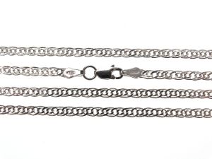 Łańcuszek srebrny - podwójny splot 45 cm