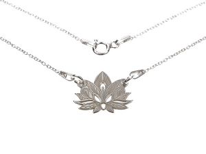Naszyjnik srebrny - kwiat lotosu